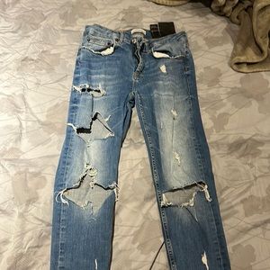 Zara ripped skinny jeans